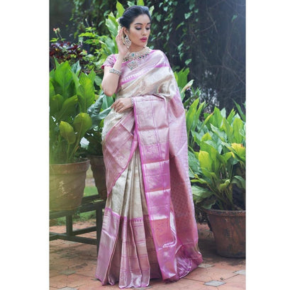 Lichi silk saree