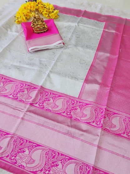 Lichi silk saree