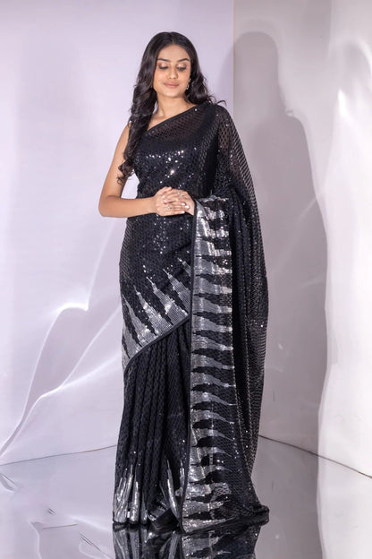 Georgette silk saree