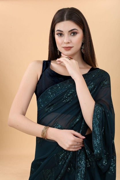 Georgette silk saree